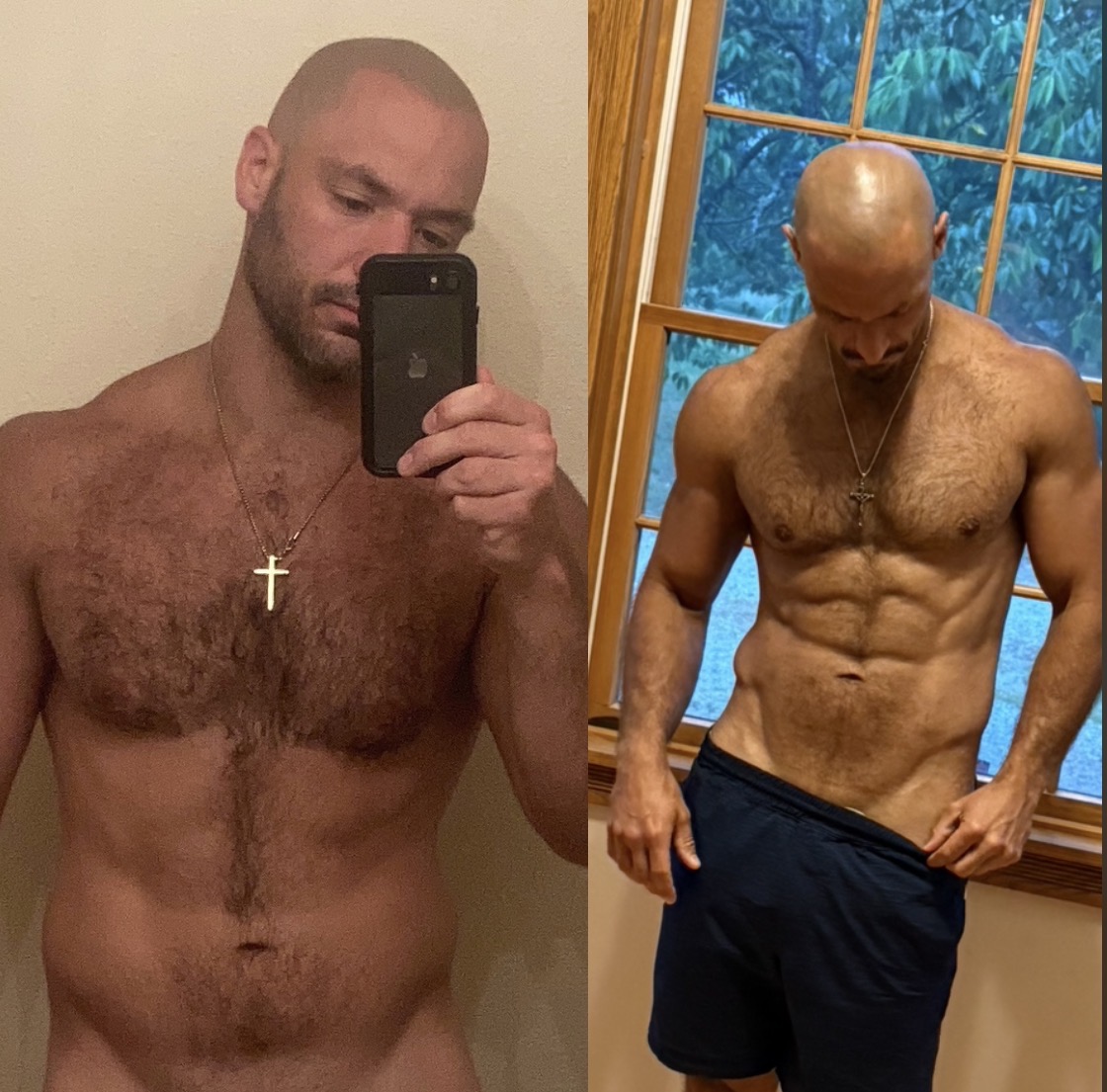 Ken before and after the HACK Performance Labs SHRED protocol